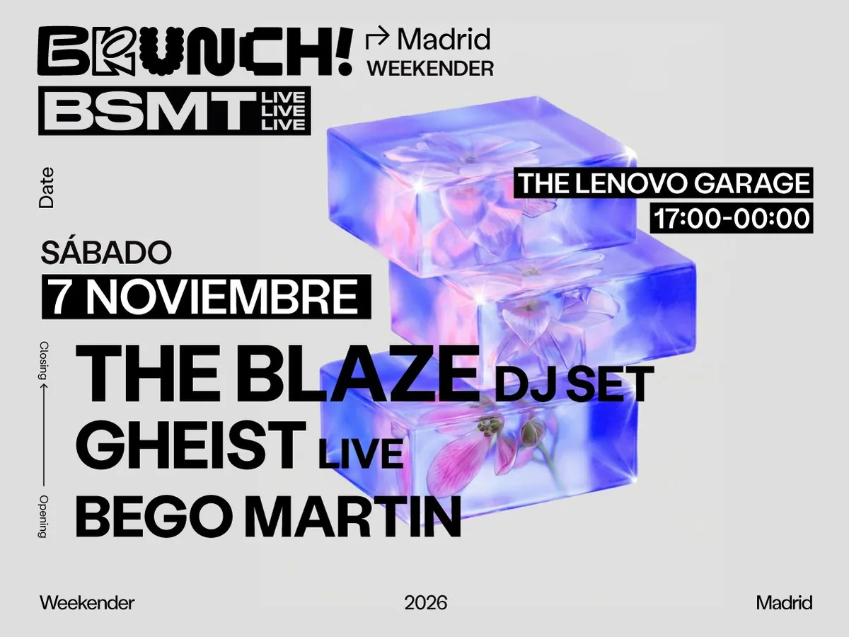 Cartel del Brunch Electronik Weekender del 7 de noviembre con The Blaze, Gheist y Bego Martin