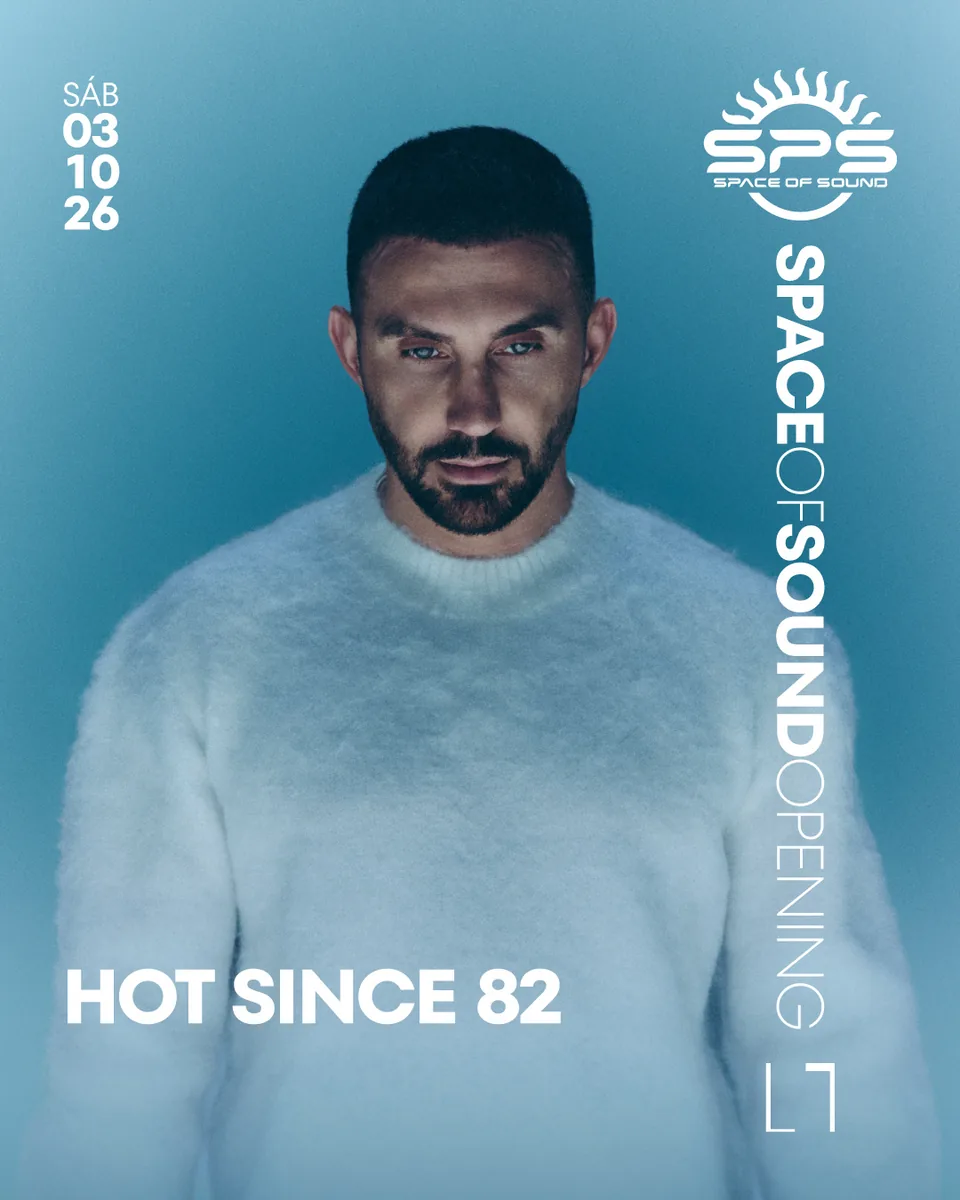 Cartel oficial del opening de Space of Sound con Hot Since 82 el sábado 3 de octubre