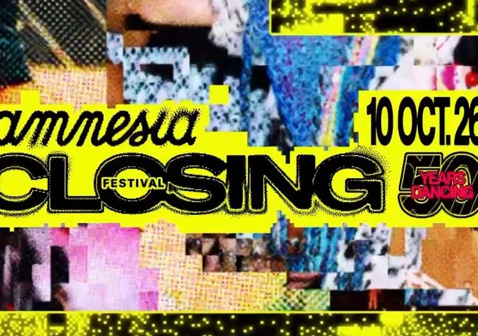 Cartel del Closing Festival de Amnesia, 10 de octubre de 2026, 50 años