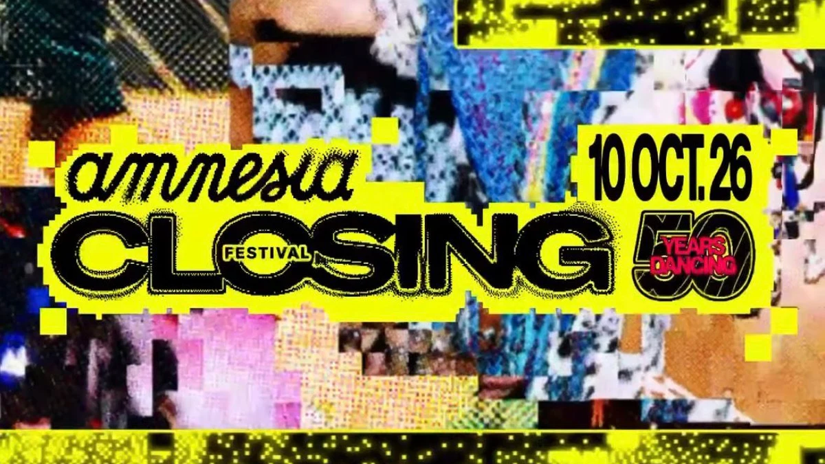Cartel del Closing Festival de Amnesia, 10 de octubre de 2026, 50 años