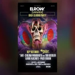 Cartel del closing de elrow en [UNVRS] Ibiza el 3 de octubre