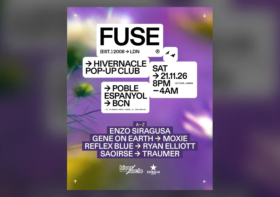 Cartel de FUSE en Hivernacle Barcelona, 21 de noviembre de 2026