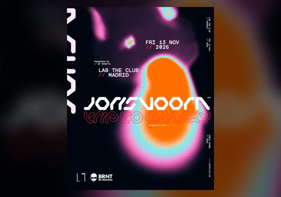 Cartel oficial de Joris Voorn pres. A Trip To Galaxy en LAB theCLUB Madrid, viernes 13 de noviembre de 2026