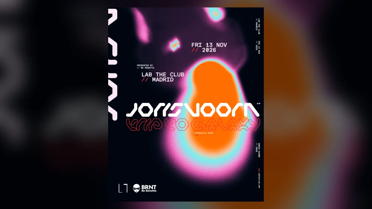 Cartel oficial de Joris Voorn pres. A Trip To Galaxy en LAB theCLUB Madrid, viernes 13 de noviembre de 2026